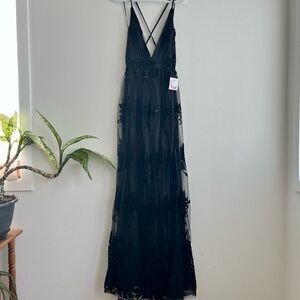 Black Lace Maxi Dress